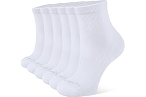 CLOSEMATE Skarpety Stopki Damskie 6 Par Sportowe Skarpetki Krótkie do Biegania Tenisowe Sneakersów Oddychające Antypoślizgowe Bawełniane