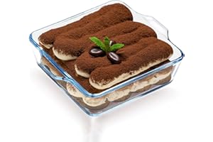 WPPQWP Plat à four Petit Verre, Mini Plat à four Transparent pour Friteuse à Air Chaud, Four, Four à Micro-Ondes, 15 x 13 x 4 cm (0.5L)