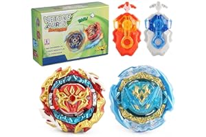 Netoke Bey Toupie Bey Burst Turbo 4D Combinaison, avec Metal Fusion B-184 Lanceur, Jouets Classiques Enfants Cadeau，188-1+188-2