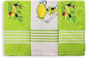 NADA HOME Set Strofinacci da Cucina Preziosa Home canovacci in Spugna Jacquard Circus 6538