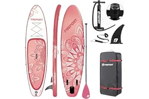 FBSPORT Tablero Sup Inflable, Stand Up Paddle Board, Tablero Vertical Inflable para Remo Vertical de 15cm de Espesor, Kit deTablero de Surf con Remo Sup de Aluminio Ajustable + Bomba
