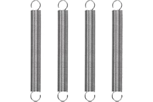 GUNGY Zugfedern mit Haken Edelstahl Zugfeder Spannfeder 90mm Außendurchmesser 10mm Drahtdurchmesser 1,0 mm Maximale Zugkraft 1,5kg 1,0x10x90mm 4 Stück