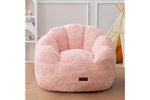 MAXYOYO Sittsäck för vardagsrum och sovrum, blommig bönväska, 1-sits, med minnesfyllning, mjuk fuskpäls, gigantisk storlek sittsäck päron