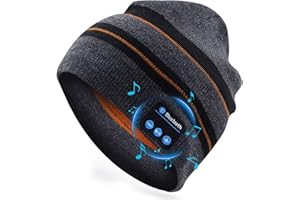 PUERSIT Cappello Bluetooth V5.0 Uomo Donna Invernali, Caldo Lavorato a Maglia Senza Fili Bluetooth Cuffia Musica Cappello con Altoparlanti Stereo HD per Corsa Sci Escursionismo