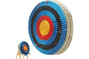 Fiita Archery Cible Ronde en Paille Cible 50 cm Delux Target de Mousse de tir à l'arc Target Cible de tir pour la flèche Arc extérieur