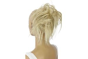 CAISHA XXL Postiche Choucho Avoir Les Cheveux Relevés Volumineux Ondulé Chignon Lichtblonde Mix G22F