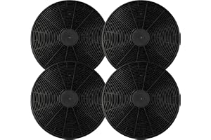vhbw 4x aktivt kolfilter ersätter Klarstein 10027530, CGCH2, 10027711, 10030983, K10001 för fläktkåpor - 17,5 cm