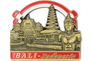 DESIGNO Aimants de réfrigérateur en métal 3D City Souvenir de vacances de campagne Londres Paris NewYork Berlin Dubaï Amsterdam Rome Prague Milan Barcelone Venise (Bali)