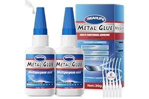 DREAHLIFE Pegamento Fuerte para Metal 30gx2, Pegamento Metal para Unión de Metales, Aleaciones de Aluminio, Tubos Metálicos, Otros Materiales