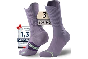 JUCLISE Calzini da Running Compression in Bamboo con Coolmax - Anti-VescicheperTrekking & Palestra VescicheCon Cuscino a Zone Ventilazione Rete Supporto