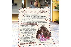 UOOYAA Kuscheldecke Personalisierte Geschenke,Decke An Meine Tochter Deutsch ,Mutter zu Tochter Briefdecke,Positive Ermutigung und Liebe Tochter Flanelldecke…