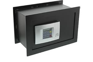 BURG-WÄCHTER Coffre-fort mural avec serrure à code électronique, Point-Safe, Encastrable, pour montage mural, 10,3 l, 14,7 kg, PW 3 E, Noir
