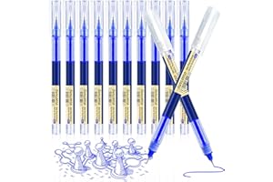 SURCOTTO 12 szt. niebieskich długopisów żelowych 0,5 mm – bardzo szybko schnące, idealne do pisania, rysowania i konturowania, odpowiednie dla studentów i pracowników biurowych