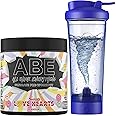 Applied Nutrition Bundle ABE Pre Workout 375g + Electric Shaker | All Black Everything Pre Workout Powder, Energy Drink, Physical Performance, Creatine, Beta Alanine, Caffeine (Love Hearts)