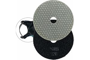 NBB Almohadilla de Pulido Diamantada, Disco de Lijado diamante Electrodepositado, en Seco y Húmedo, para pulir Granito Mármol Piedra Cerámica Azulejo Porcelana, Respaldo de Nylon, 4" 100mm (1, 120#)