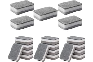 DRAGONX2 Spugna Pulizia Multiuso Spugne Pulizia Antigraffio Spugna Piatti Lavabile Spugna Gomma Magica Spugna Per La Casa Spugna Cucina Spugna Per Il Bagno Stoviglie Pentole,Padelle E Stoviglie Grigio(20pz)