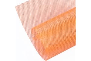 AggAuto 100x33cm Orange grille de course en Losange 4x8mm, grille étirée, alliage d'aluminium Car Grill Mesh, universelle calandre automobile