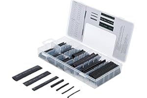 BGS DO IT YOURSELF BGS Diy 88184 | Zestaw koszulek termokurczliwych | czarne | 126 szt.