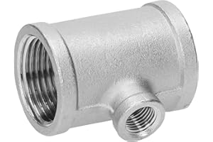 RIAT I 1 1/4" x 3/4" x 1 1/4" T-Stück reduziert I Edelstahl I Verteiler I Reduzierstück I Abzweig I Rohrverbinder I Gewindefitting I Fitting I BSP I 3 x Innengewinde I IG x IG x IG