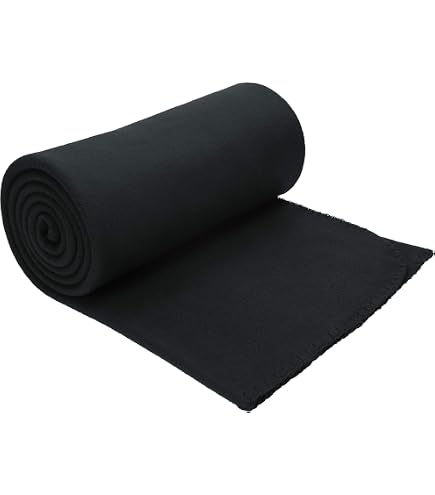 Betz Set di 4 coperte in pile misure 130x170 cm Colore arancione