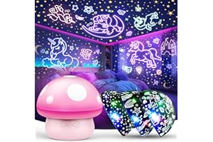 iKidiki Unicorn Gifts for Girl Age 2 3 4 5 6, Unicorn Night Light Projector Gift for Girls Toys for 2 3 4 5 6 Year Old Sensory Lights Sensory Toy for Babies Birthday Gift for 2-9 Year Old Girl