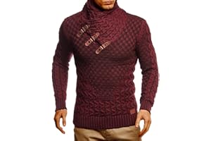Leif Nelson Herren Strickpullover mit Schalkragen/Hochwertiger Winterpullover im Regular Fit Schnitt, ideal für Casual und Business-Looks, in vielfältigen Größen und Farben verfügbar