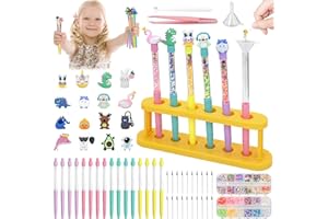 FEMBW Kit de Creación de Bolígrafos, 16 Laboratorio de Boligrafos con 80 PCS, Fabrica de Rotuladores, Kit Manualidades Niños 5 6 7 8 9 10 Años, Regalos para Niños y Niñas