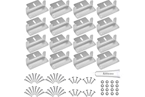 POWOXI Solar Panel Mounting Brackets， Aluminum Anti-Corrosion Mounting Brackets for RV, Trailer, Boat, Yacht, Wall and Other Off Gird Installation, Set of 4 Units（16Pcs）