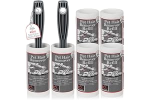 Caraselle Pet Hair Remover – 45m total (≈450 Sheets Equivalent) Extra Sticky Lint Roller for Dog & Cat Hair on Clothes, Sofa & Furniture – Continuous No-Perforation Paper Stays Extra Sticky To The End