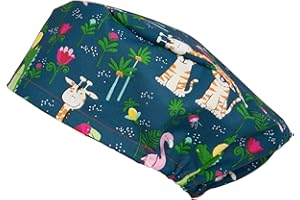 Pilucaps, Gorro quirófano pelo largo modelo SELVA ZAFIRO unisex ajustable con goma para mujer y hombre 100% algodón