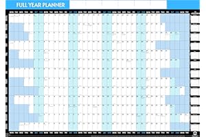 THE BITS N BOBS SHOP 2026 A2 Size 59.4 x 43cm Full Year Large Yearly Wall Planner |2026 Wall Calendar 2026 Planner |Year Chart 2026 |from Jan 2026-Jan 2027 +Mini 2027 Calendar |WallPlanner A2 Calender 2026 |Printed in UK