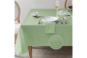 Softalker Tischdecke Mitteldecke Frühling Oster 80 x 80 cm grün wasserabweisend Geometrische Jacquard-Tischdecken Elegant Tischtuch Table Cloth Deko für Outdoor Gartentisch Draußen Garten Couchtisch