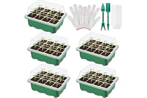 Meanju Bac à semis,Plantes Bac Semis Culture,Culture en Intérieur Plateau de Semis,Bac Semis,Plateau de Semis,Bac à semis Mini Serre,Serre Boîtes de Germination (Vert)