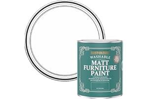 Rust-Oleum White Furniture Paint in Matt Finish - Cotton (WHITE) 750ml