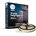 wipro Garnet 50W Led Profile Strip for Home Decoration|Warm White,2700K|120 LEDs/Mtr|5 Mtr Led Profile Strip Light for Ceiling,Wall Decoration|Pack of 1(Driver Required Separately),5 Meters