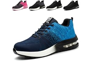 Hitopteu Scarpe Antinfortunistiche Uomo Donna Leggere Estive Scarpe da Lavoro con Punta in Acciaio Traspiranti Scarpe Sicurezza Sportive Antiscivolo