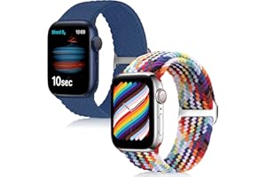 KIBDSNG Braided Sport Strap Compatible with Apple Watch Strap 38mm 40mm 41mm 42mm 44mm 45mm 49mm, Adjustable Elastic Woven Nylon Replacement Band for iWatch Ultra/Ultra 2 Series SE/9/8/7/6/5/4/3/2/1
