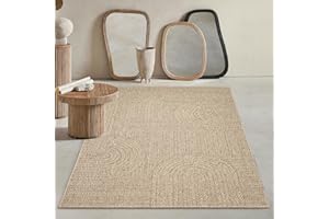 ‎MIAS TEPPICHE Mia's Soil Rugs, Weatherproof Indoor and Outdoor Rug in Natural Jute Look, Weatherproof, Suitable for Patio and Garden, Approx. 80 x 150 cm