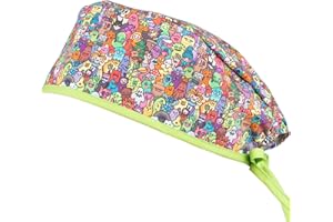 Pilucaps, WALLY Model Short Hair, Kirofan Hair Cover Scrub Cap for Men and Women with Ties – 100% Cotton
