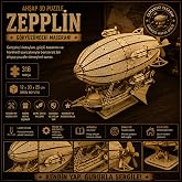 AlgWoodDesign Zeppelin Ahşap Maket Seti 316 Par&ccedil;a &ndash; DIY 3D Puzzle Steampunk Hava Gemisi Koleksiyoner Modeli