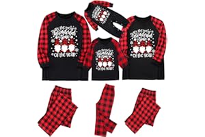 PVUCPOT Weihnachts Pyjama Familie Set, Lustige weihnachtspyjama Familie Set mit Hirsch Motiv, Langarm Weihnachts Pyjama Family Set Winter Schlafanzug, Schlafanzug Weihnachten für Damen Herren Kinder Herren