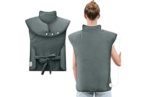 Mowend Manta Eléctrica, 94x61 cm Almohadilla Térmica, Grande Almohadilla De Calefacción EléCtrica con 6 Configuraciones de Calor y Apagado Automático, Regalo para esposa, mamá, papá, abuela