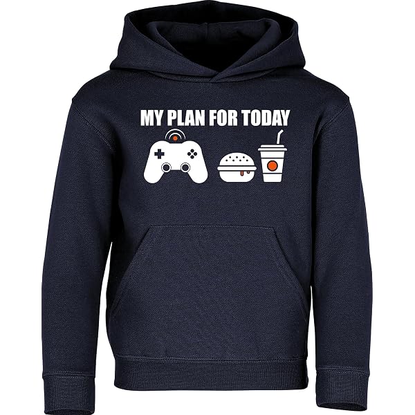 Felpa Con Cappuccio Per Bambini MoonWorks – Gamer Con Stampa Console E Battito Cardiaco – Morbida 70% Cotone – Regalo Di Compleanno O Natale Per Piccoli Giocatori - 2