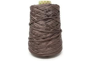 CHICCA BORSE Rocca Catenella tipo Cordino a Uncinetto per Borse 500g - 600m (Marrone)