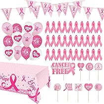 Bannière Ruban Rose Cancer Du Sein, 10 Mètres, Drapeaux Triangulaires 20x30 Cm, Décoration Octobre Rose