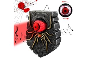WDJLNZB Halloween Eyeball Doorbell, Haunted Doorbell with Light Up Eyeball, Animated Eyeball With Spooky-Sounds, Trick Or Treat Event For Kids, for Haunted House Halloween Party