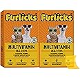 Furlicks Multivitamin for Dogs & Cats | Vitamins C, K2, B, D, A, Omega, Calcium & Zinc for Growth & Development, Heart, Liver & Joint Health, Performance & Immunity (60 Oral Dissolving Strips)