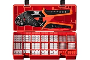 PEBA Crimping Tool and JST Connector Kit - 21 Types of 2.0 mm JST-PH 2/3/4/5/6-Pin Connectors & Crimp Pins, 2.5mm JST-SYP Housings and Contacts, for DIY Electronics - Suitable for 0.03-0.5 mm² Wires