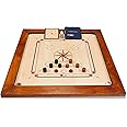 Uber Games – Tournament Carrom Board Set – 35 x 35 inch Official Size Tournament quality board incl Carrom Men - Hardwood edges for fantastic rebound - Suitable for serious & competitive players