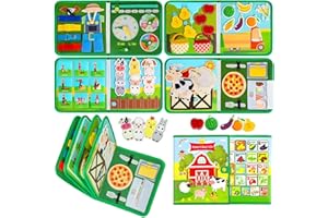 CIANBIFN Busy Board Montessori Spielzeug ab 1 2 3 Jahre, Quiet Book mit Bauernhof Thema, Busy Book, Activity Buch, Activity Board, Motorikspielzeug, Geschenk Spielzeug ab 1-4 Jahre Mädchen Junge